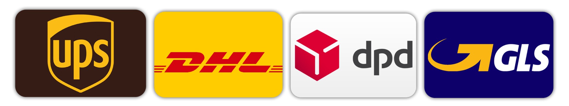 UPS, DHL, DPD, GLS